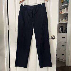Talbots EUC Navy Blue Wide Leg khaki Pants Sz 10